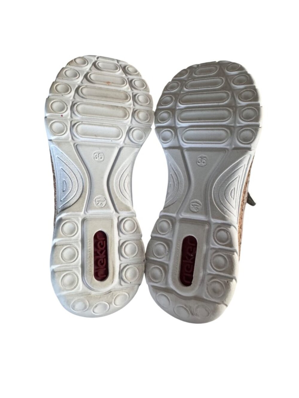 Rieker Nikita Trainer Womens Silver Leather Sneakers 36 US 6 Side Zipper Lace-Up - Picture 10 of 12